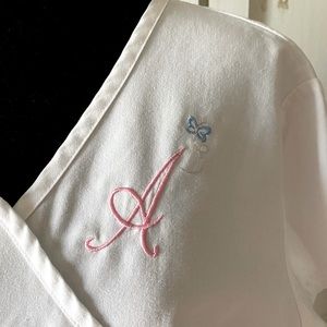 Los Angeles Rose Monogrammed Scrub Top